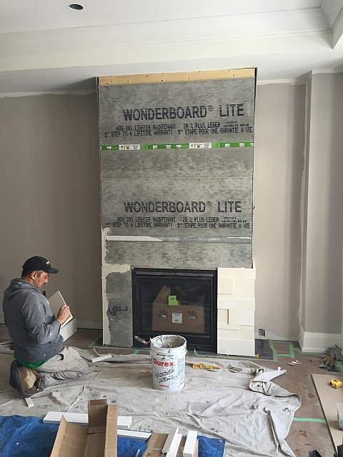 fireplace stone installation 