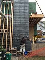 Installing brick veneer