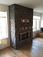 stone veneer firplace